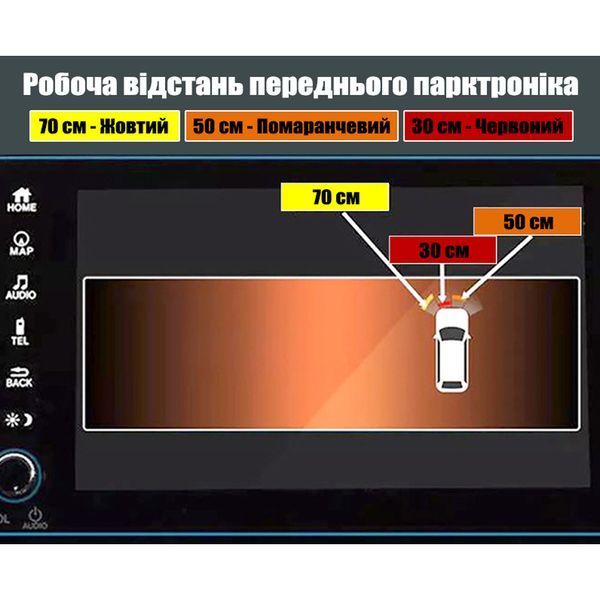 Паркувальна система 8 сенсорів брес,BREES HONDA CR-V 2019+ HD -CRV 19+8S фото