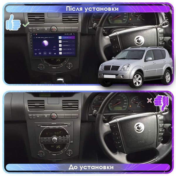 Штатная магнитола андроид Ssangyong Rexton, штатное головное устройство санйонг, магнитола 2DIN 2/32, навигатор, автомагнитола андроид  СMT-1253 фото