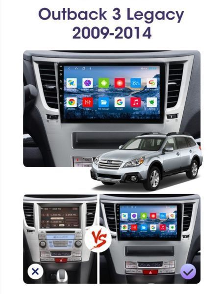 Штатна магнітола андроїд Subaru Legacy, Outback, штатний головний пристрій субару, автомагнітола 2DIN 2/32, навігатор, магнітола андроїд  СMT-870 фото