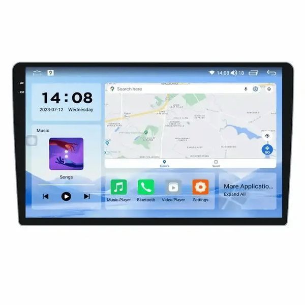 Універсальна Mагнітола K7862- 9'' QLED-DSP with carplay(4/64/4G sim) 8 Core Android 12, автомагнітола СK-7862-S фото